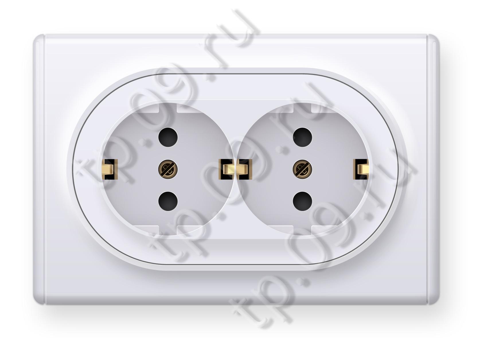 Розетка двойная компьютерная RJ45 кат.5е Florence